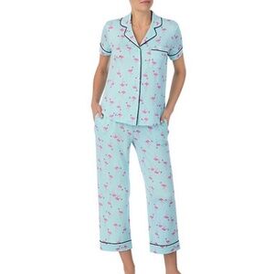 NWT Kate ♠️ Spade Soft and Luxurious fabric 🦩 Cropped Pajama Set size L